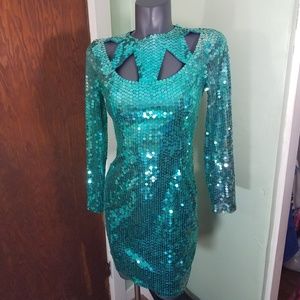 Vintage Jacqueline Ferrar Sequin Dress, Size 4